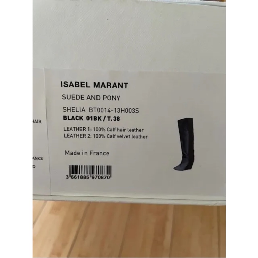 Isabel Marant Boots, Runway Sheila Knee High Pony Hair size EU 38 NIB! - Picture 9 of 9